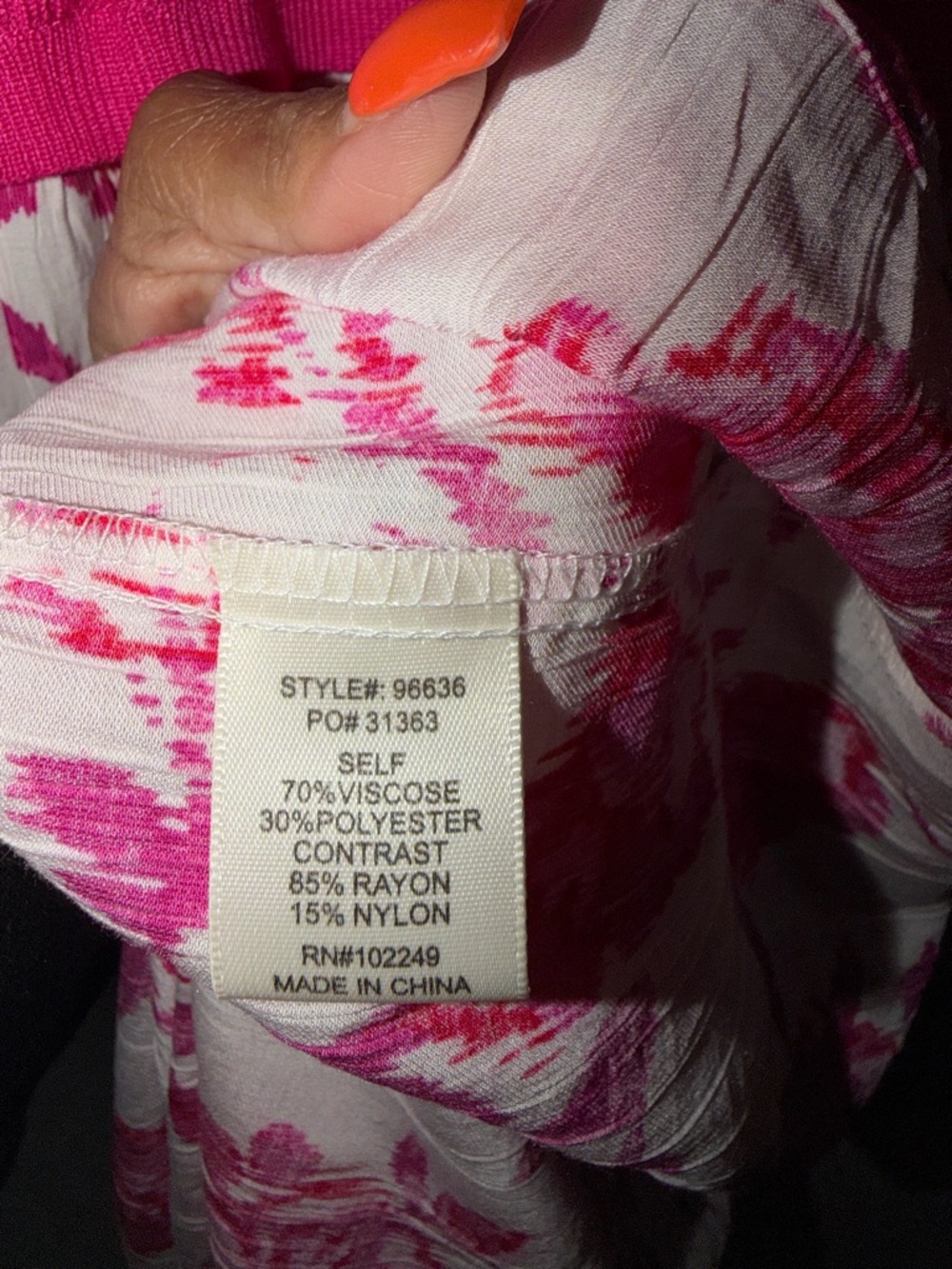 Skies Are Blue Pink Floral Dress Lg Sleeveless Mixed Media Knit Top Flowy Skirt - Picture 4 of 4